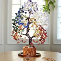 7 Chakra Kristall Lebensbaum Orgonit-Pyramide Weihnachtsgeschenk für Frauen - Heim/Büro Schreibtisch-Dekoration Positive Energie Spirituelle Kristalle