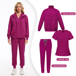 42032+52002 Chaqueta de cuero de alta calidad para hospital, para mujer, 2026, uniformes médicos, cortavientos, chaqueta para hombre, uniforme sanitario en stock, de secado rápido - Product Image 2