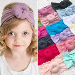 Children's Head Straps Bow Babies <strong>Ticked</strong> Knitted Hair Band Elastic Headband - Product Image 3