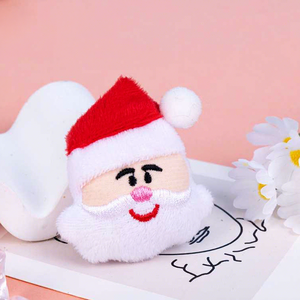 Vente directe usine : Porte-clés Père Noël souriant en peluche, jouets en peluche douce de 4 pouces, animaux en peluche, jouets pour machine à griffes pour garçons - Product Image 1