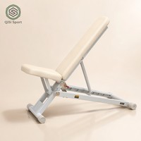 Banc de musculation réglable pour haltères et press d'orteils, 7 niveaux de réglage du dossier, 3 niveaux de réglage du siège, équipement de gym à domicile, entraînement de force, 150 kg