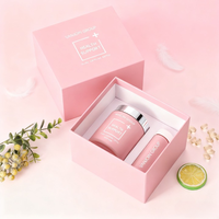 Pot en verre pour compléments alimentaires de 200 ml, pot pour capsules de compléments alimentaires de 100 ml, pot rose pour compléments alimentaires pour femmes, pot de qualité alimentaire, 60 pièces