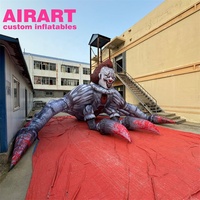 Ornements d'art de parc de grande taille sur mesure Araignée de clown gonflable, ballon gonflable de monstre d'araignée pour Halloween