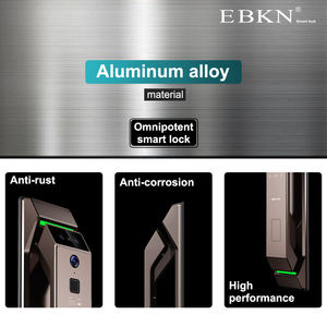 Ebkn Tuya स्मार्ट दरवाजा लॉक 3 डी फेस फिंगरप्रिंट पहचान बैटरी संचालित स्टील स्वचालित मुख्य वाईफाई क्लाउड कनेक्टेड ऐप नेटवर्क - Product Image 4