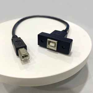 Câble USB 2.0 Type B Femelle-Mâle à Montage sur Panneau, Gaine PVC, Blindage Tressé pour Ordinateur/Caméra, Connecteurs Dorés, Longueur Personnalisable - Product Image 5