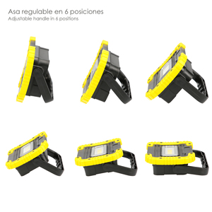 Torcia LED professionale compatta / Faro da lavoro con batteria ricaricabile (2000 mAh), 500 lumen (10 Watt), funzione Power Bank - Product Image 5
