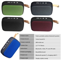 Mini Altavoz G2 Bluetooth Portátil Inalámbrico Sistema de Sonido Estéreo 3D Envolvente con Soporte para TF y USB