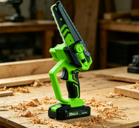 Gergaji Mini 8 Inci Kelas Industri DIY OEM Portabel Satu Tangan Bertenaga Baterai Motor Tanpa Sikat 600W