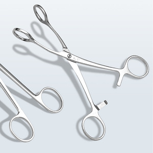 Stainless steel medical tongue forceps, dental examination tongue <b>pullers</b>, clamps, dental instruments, tongue forceps - Product Image 2