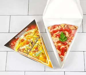 종이 피자 슬라이스 상자 고객 인쇄 피자 슬라이스 상자 삼각형 식품 용기