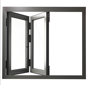 Tùy Chỉnh Thiết Kế Thay Thế <span class=keywords><strong>Low</strong></span> <span class=keywords><strong>E</strong></span> Nhôm Mỏng Hồ Sơ Màu Đen Nghiêng Lần Lượt Cửa Sổ Cửa Sổ Cho USA - Product Image 5