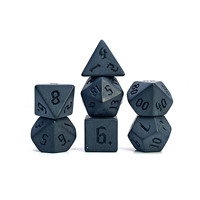 Nouvel ensemble de dés polyédriques DND en acrylique noir mat dépoli, 7 pièces, pour jeux de rôle RPG Dragon
