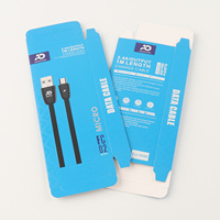 Boîte d'emballage personnalisée imprimée et recyclable pour accessoires de téléphone, idéale pour l'affichage de câbles de données en magasin