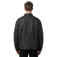 Veste en jean pour homme XUFEI OEM, logo personnalisé, fabricant, streetwear de haute qualité, effet éclaboussures cirées, 100% coton, design original