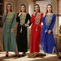 Nouvelle tenue musulmane malaise indonésienne pour femmes, jupe tendance, chemisier à manches longues avec motif floral, dentelle ajourée, tissu crêpe