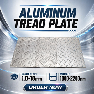 Aluminum <b>Metal</b> 300mm Thickness 1060 Plate Eco-friendly Anti-slip Roofing Tread Checkered Embossed Sheet - Product Image 2