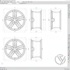 Jantes en alliage forgées sur mesure, à rayons en V, 19 et 20 pouces, compatibles avec Audi RS5, BMW M4, VW Golf R - Product Image 5