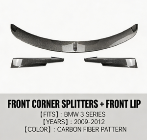 Kit Spoiler Avant pour BMW Série 3 E90 E91 2009-2012 M Sport, Diffuseurs d'Angle de Pare-chocs Avant + Lame de Pare-chocs Avant, Vente en Gros - Product Image 2