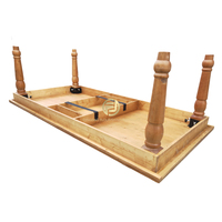 Meubles d'extérieur en bois massif, table à manger rétro en bois, pieds de table amovibles, table de réception pour hôtel, mariage, banquet, événement