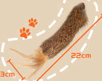Jouets pour animaux de compagnie en fourrure de lapin véritable, plumes colorées, jouets d'entraînement pour chats, fournitures de jeu, produits pour animaux de compagnie, livraison directe d'usine