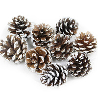 Guirlande de Noël floquée de neige avec cônes de pin décoratifs pour ornement d'arbre de Noël, décoration de fête d'hiver