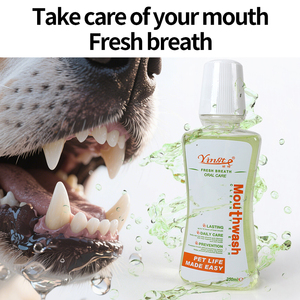 Enjuague bucal para mascotas, agua Dental para <span class=keywords><strong>perros</strong></span> y gatos, lavado bucal para mascotas, mantiene los dientes y encías saludables, Limpieza de dientes - Product Image 3