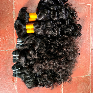 Extensiones de Cabello Humano Virgen Remy de la India del Sur, Rizado, Sin Procesar, de 14 Pulgadas, con Doble Trama a Máquina - Product Image 1