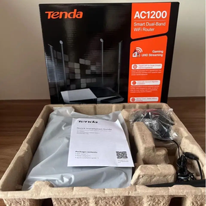 Routeur WiFi intelligent Tenda <span class=keywords><strong>AC1200</strong></span> double bande haute vitesse <span class=keywords><strong>4G</strong></span>/3G/GSM/GPRS PoE IP TCP SDK pour usage professionnel certifié CE/FCC CY001 Blanc - Product Image 4