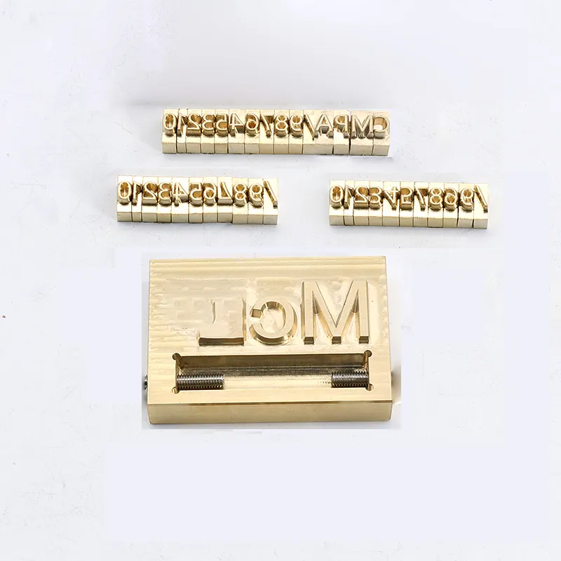 Factory Hot Sale Custom Logo Metal Brass Alphabet Number Stamp Leather Foil Stamping Die Metal Letter Stamping