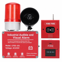 Alarma de Alta Decibilidad con un Solo Botón, Sirena de Alarma Audiovisual, Luz de Alarma contra Incendios, Alarma para Evacuación de Incendios, Dispositivo de Alarma con Conexión Inalámbrica