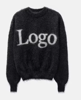 Pull en mohair léger pour homme avec impression personnalisée et décorations boutonnées, anti-rétrécissement et chaud pour l'hiver
