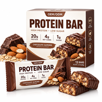Barre protéinée personnalisée fabriquée en Chine, formule adaptée au marché américain, barre énergétique populaire, barres de nutrition sportive, collations protéinées saines, énergie
