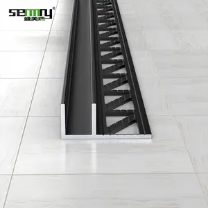 U-shaped Tile Trim Strip Base Board Threshold Aluminum Flooring Trims Alunimun Floor Edging Trims Decorative Thresholds