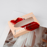 Boîtes d'emballage en papier de rouge à lèvres brillant à lèvres avec fenêtre personnalisée imprimée écologique
