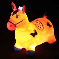 Cheval à bascule lumineux en forme de dinosaure, jouet animal à monter avec pompe, cheval gonflable pour enfants