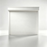 Porte de garage en alliage d'aluminium pour villa/maison avec 80 lames en mousse PU double couche de type 80, rideau lumineux de sécurité et airbag