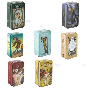 <span class=keywords><strong>Cartas</strong></span> de oráculo de Tarot de adivinación, cubiertas de afirmación positiva ecológicas, <span class=keywords><strong>cartas</strong></span> de Tarot de papel, cajas de Metal con guías a la venta - Product Image 2