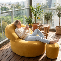 Pouf de salon compressé sous vide, design moderne, pour appartement et villa, rembourré en éponge, confortable et relaxant