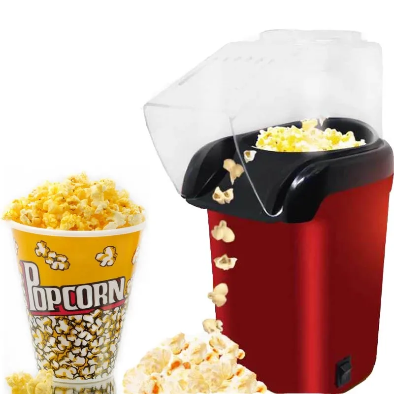Mini macchina per Popcorn automatica elettrica per uso domestico con misurino per servire chicchi di mais