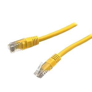 كابل إيثرنت Cat6 عالي السرعة أصفر اللون UTP RJ45، سلك شبكة عالي الجودة بغلاف PVC للاستخدام الخارجي، كابل إنترنت بطول 2 متر للاتصالات - Product Image 3