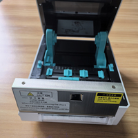 Printer Label Cuci Cetak Dua Baris 10-120mm Printer Transfer Termal Pita Satin dengan Pemotong Otomatis