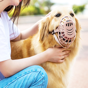 Hocico del perro transpirable cesta de perro bozales para pequeñas medio perros grandes para muerden ladrando y masticar - Product Image 6