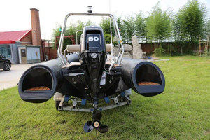 Bateau de pêche <span class=keywords><strong>gonflable</strong></span> RIB de 4,8 m en PVC à fond rigide pour la pêche en mer et le surf, capacité de 6 personnes, épaisseur de 1,2 mm - Product Image 5
