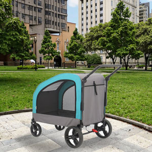 260l लुंगी डिजाइन पालतू यात्रा वाहक फोल्डिंग कार्ट कस्टम पालतू जानवर हटाने योग्य पहियों के साथ - Product Image 4