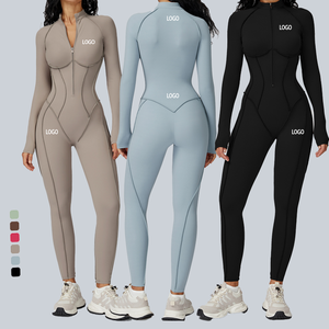 Nuevo Conjunto de 2 Piezas para Mujer: Mono de Yoga con Bloques de Color, Estilo Casual, Ropa de Trabajo, Mono de Gimnasio de Pierna Ancha, Tallas Grandes - Product Image 1