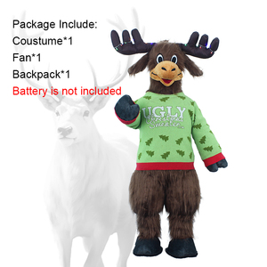 Hot Christmas CE 2M/2.6M/3M mascotte Santa clausola renna <span class=keywords><strong>Costume</strong></span> gonfiabile per adulti - Product Image 4