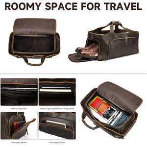 MARRANT man Crazy Horse in vera pelle week-end borsone borsone grande capacità <span class=keywords><strong>bagaglio</strong></span> <span class=keywords><strong>a</strong></span> <span class=keywords><strong>mano</strong></span> in pelle borsa da viaggio uomo - Product Image 3