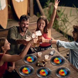 Álbum Retro <span class=keywords><strong>de</strong></span> <span class=keywords><strong>los</strong></span> años 1950, suministros para fiestas temáticas, cumpleaños, Navidad, decoraciones <span class=keywords><strong>de</strong></span> neón <span class=keywords><strong>Rock</strong></span>, plato <span class=keywords><strong>de</strong></span> Acción <span class=keywords><strong>de</strong></span> Gracias, linterna para festivo - Product Image 6