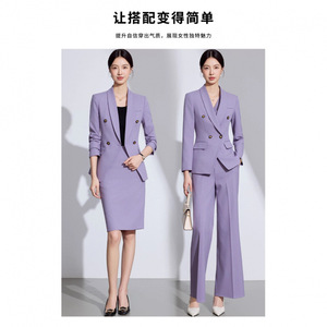 Women's Suit Set Three Quarter Sleeve Black Formal Wear Anti-Wrinkle Worsted Fabric For Leisure Commuting - Product Image 3