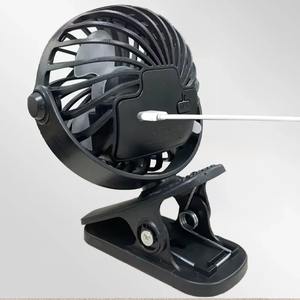 USB Rechargeable <b>Table</b> Fan Clip-on Type Portable <b>Mini</b> Desk Fan 360 Degree Rotation Adjustable Clip-on Fan for Student Dormitory - Product Image 3
